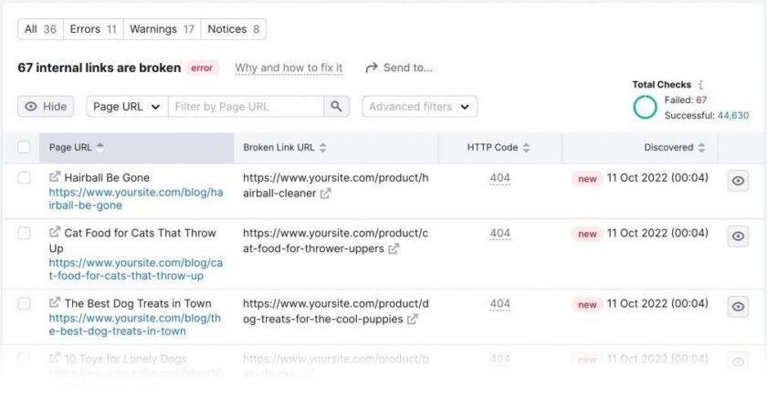 affected-urls-report WordPress SEO 终极指南:做好这28个常规步骤