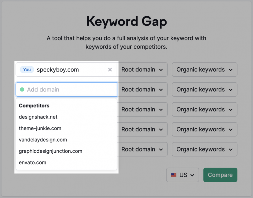 keywordgapstep1 WordPress SEO 终极指南:做好这28个常规步骤